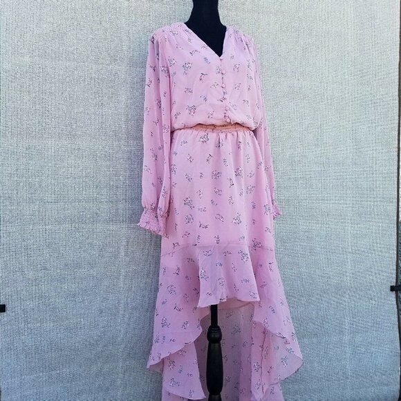 1. State Asymmetrical Long sleeves Floral Dress Womens. Size Small. NWT $119 - Picture 2 of 12